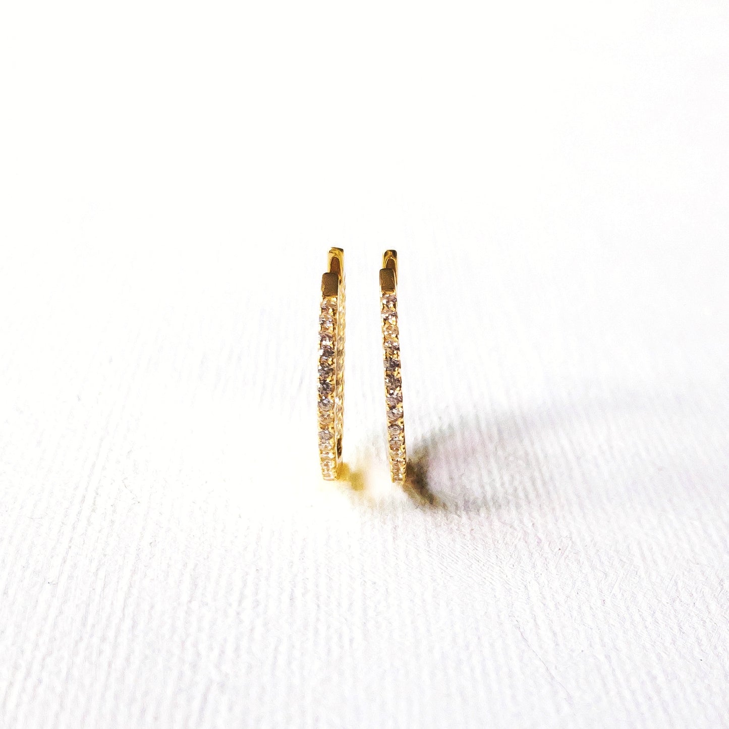 Small sterling silver hoop