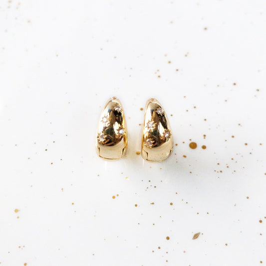 Starry Hoop Earrings