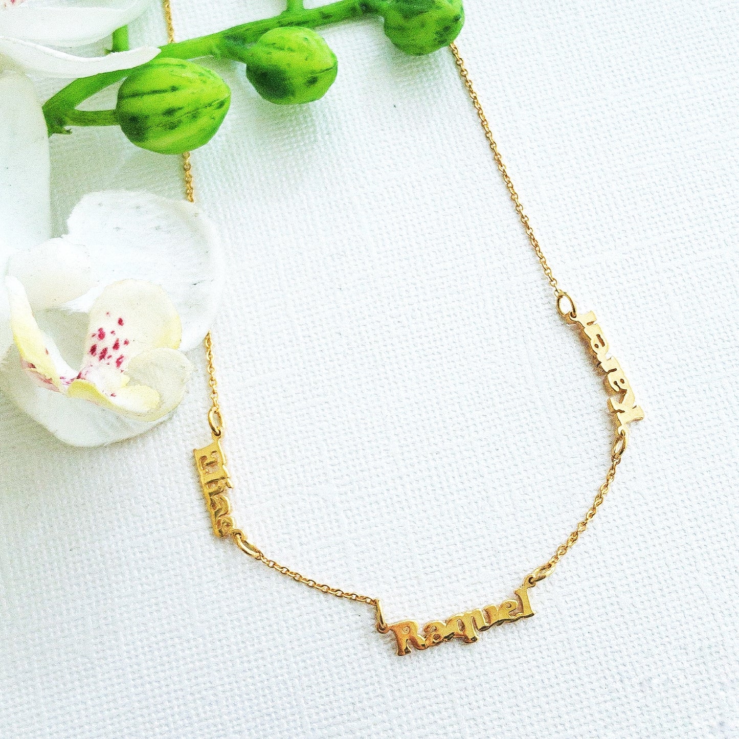 Three Name Necklace