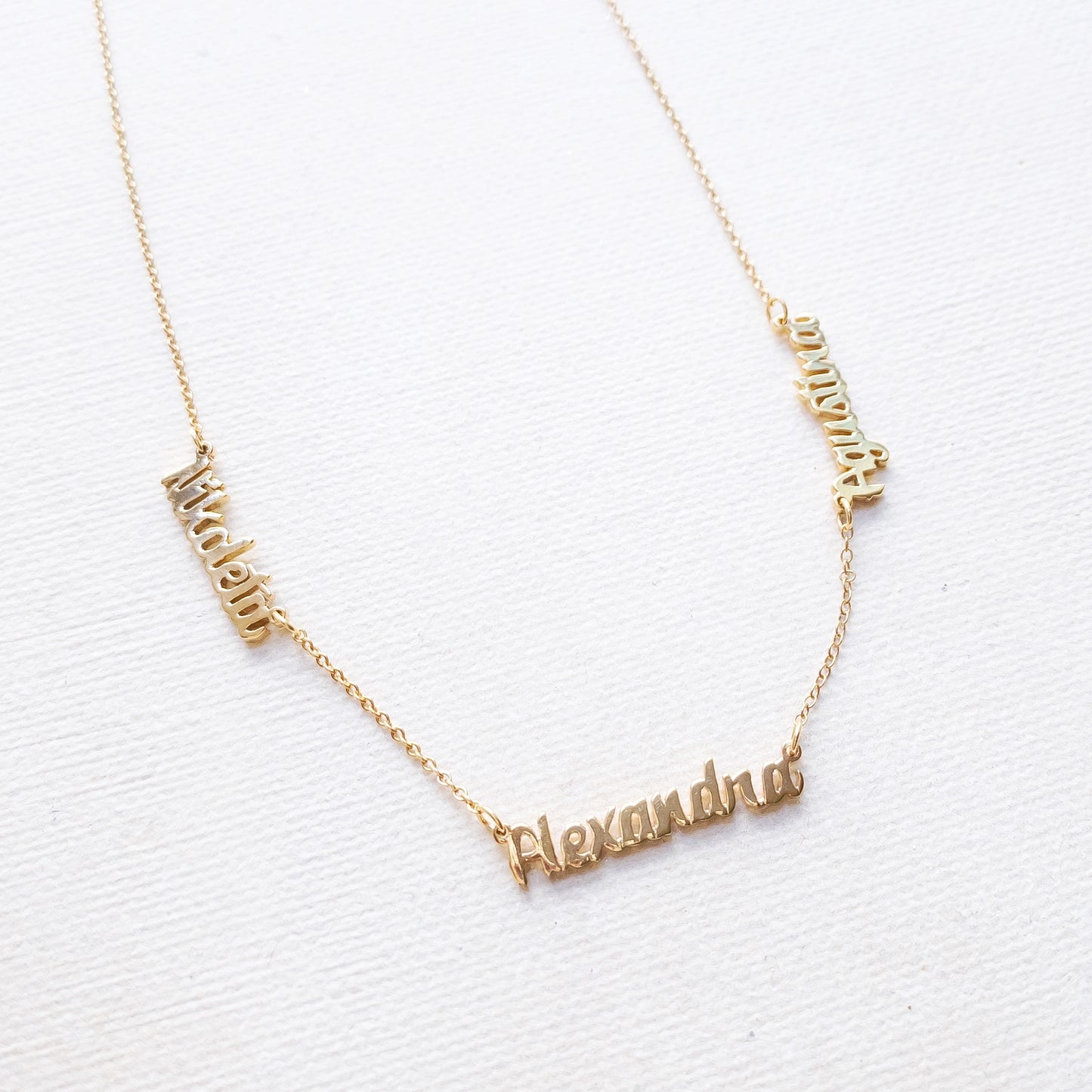 Three Name Necklace