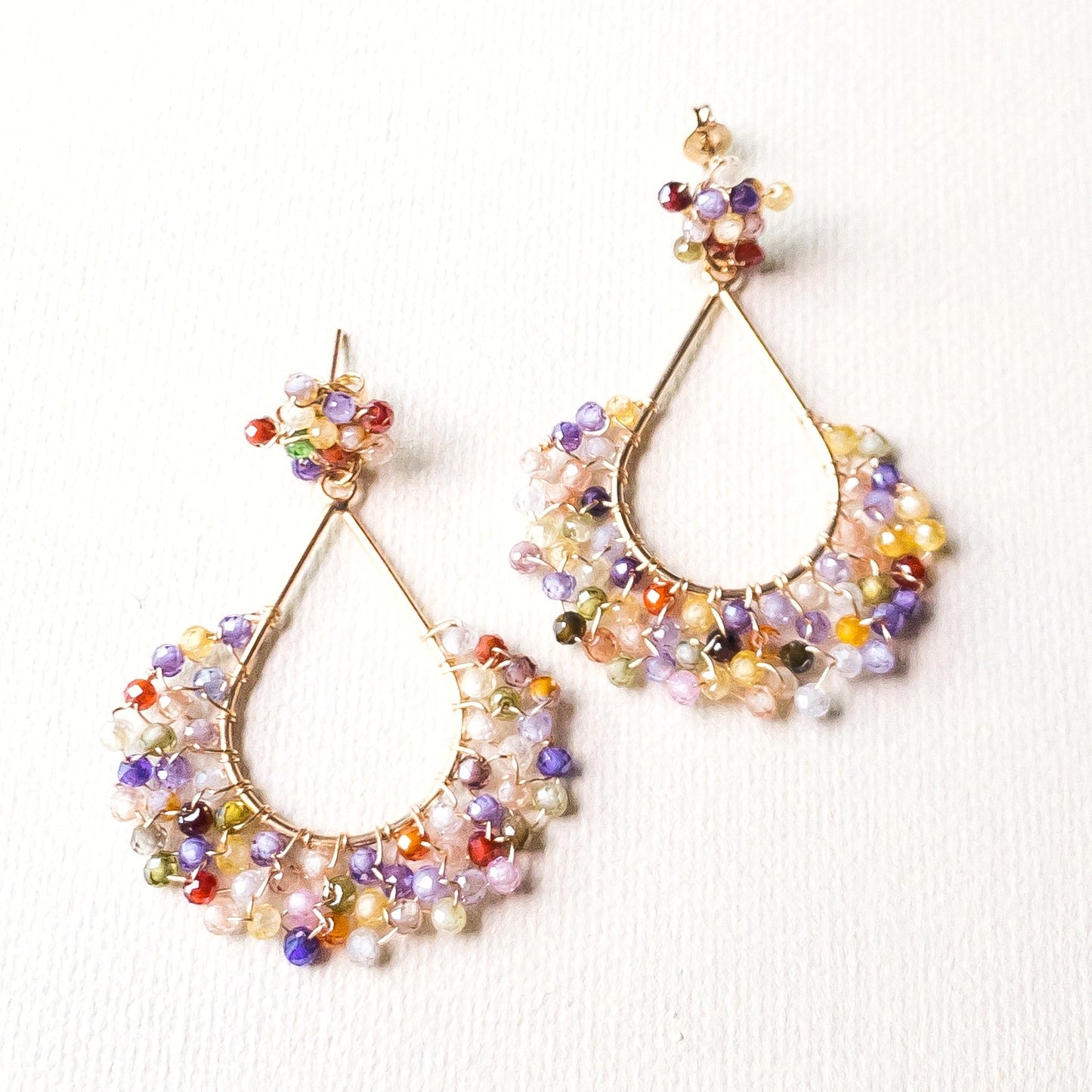 Colección de aretes de tejido